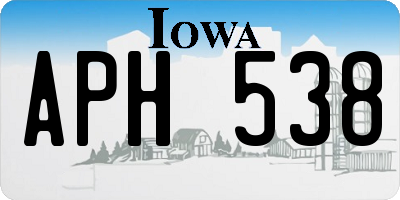 IA license plate APH538