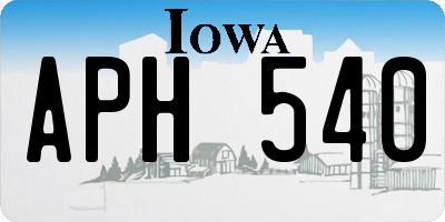 IA license plate APH540