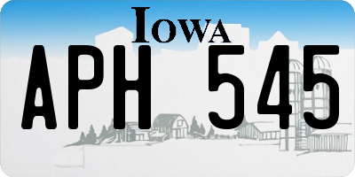 IA license plate APH545