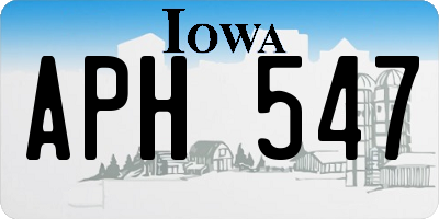 IA license plate APH547