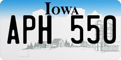 IA license plate APH550