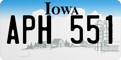 IA license plate APH551
