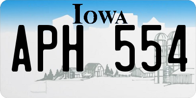 IA license plate APH554