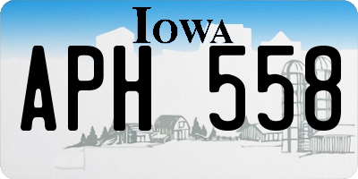 IA license plate APH558