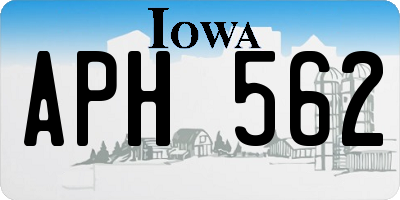 IA license plate APH562