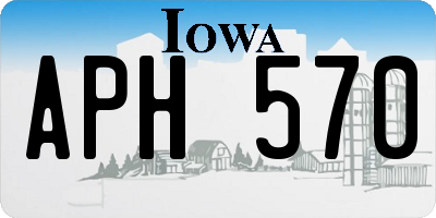 IA license plate APH570