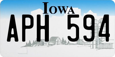 IA license plate APH594