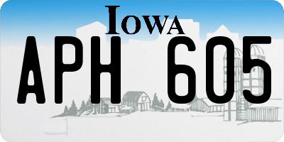 IA license plate APH605