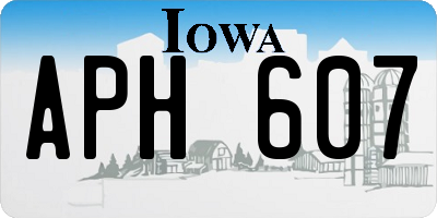 IA license plate APH607