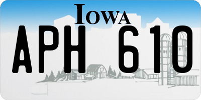 IA license plate APH610