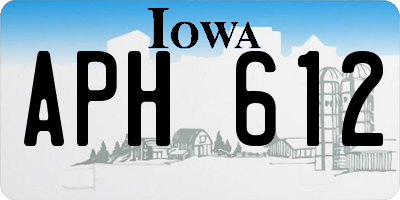 IA license plate APH612