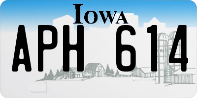 IA license plate APH614