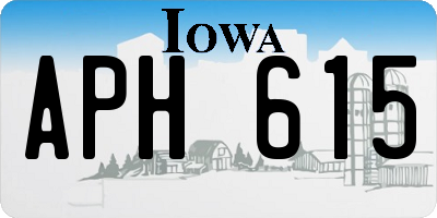 IA license plate APH615