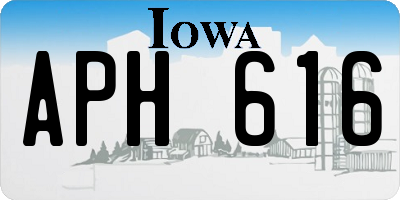 IA license plate APH616