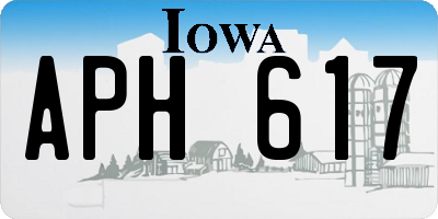 IA license plate APH617