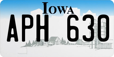IA license plate APH630