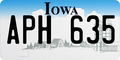 IA license plate APH635