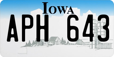 IA license plate APH643