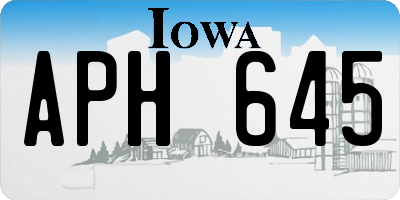 IA license plate APH645