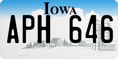 IA license plate APH646