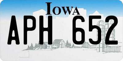 IA license plate APH652
