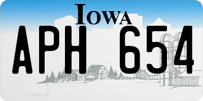 IA license plate APH654