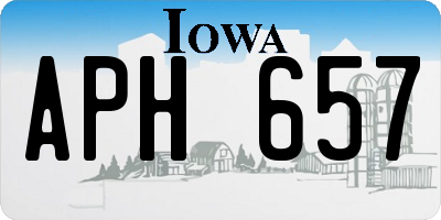 IA license plate APH657