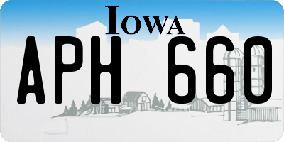 IA license plate APH660