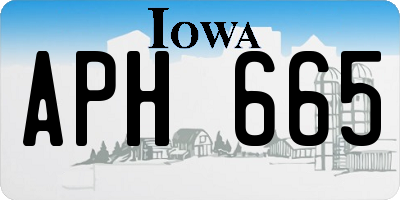 IA license plate APH665