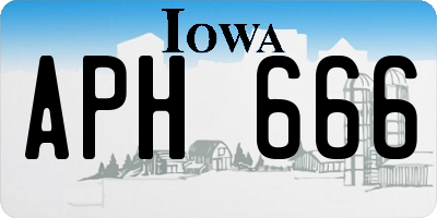 IA license plate APH666