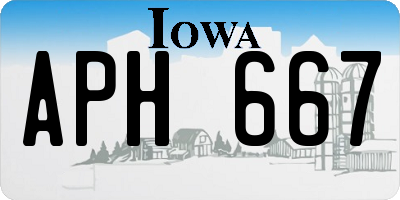 IA license plate APH667