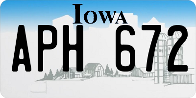 IA license plate APH672