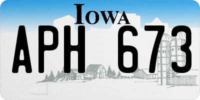 IA license plate APH673