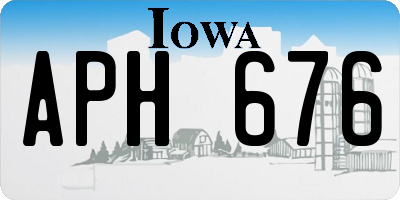 IA license plate APH676