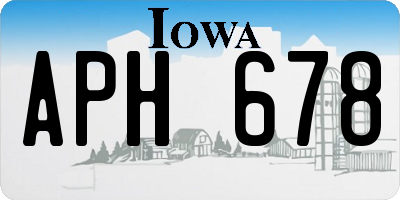 IA license plate APH678