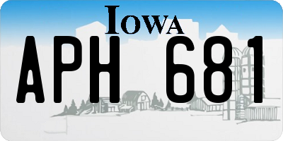 IA license plate APH681