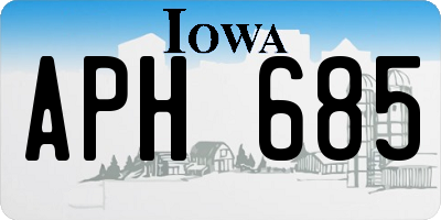 IA license plate APH685