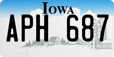 IA license plate APH687