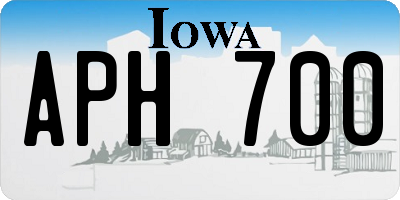 IA license plate APH700