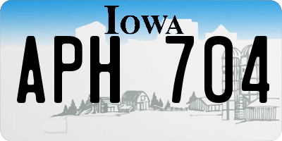 IA license plate APH704