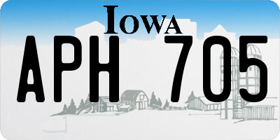 IA license plate APH705