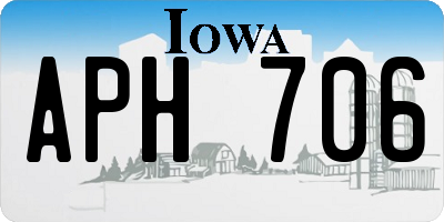 IA license plate APH706