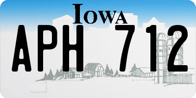 IA license plate APH712