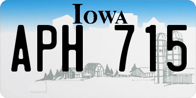 IA license plate APH715