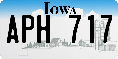 IA license plate APH717