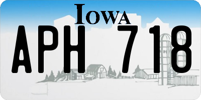 IA license plate APH718