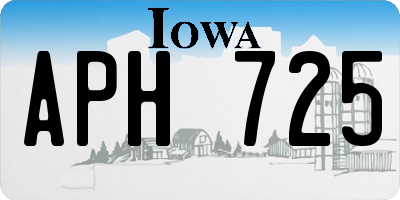 IA license plate APH725