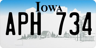 IA license plate APH734