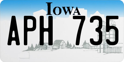 IA license plate APH735