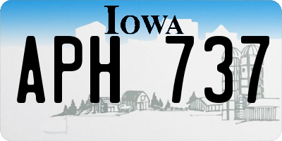 IA license plate APH737